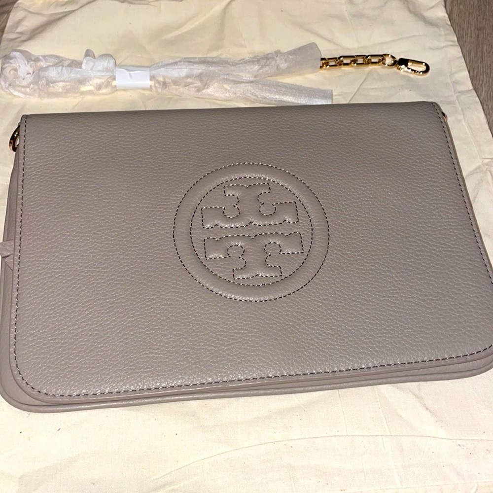 Tory Burch leather clutch